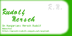 rudolf mersch business card
